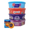 Assorted Christmas Chocolate Tubs Selection – Pack of 5 – Bulk Buy of Roses. Heroes. Quality Street. Celebrations Chocolate Pralines & 1 Terry-s Orange Chocolate with Topline Card for Chocolate Gifts
